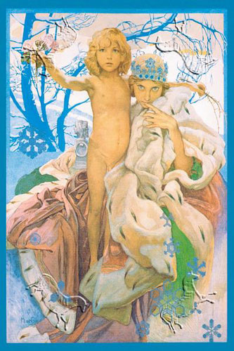 Alfons Mucha's 'Snow Queen and Child'